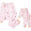 imageThe Childrens Place Baby and Kids Sibling Matching Holiday Pajama Sets CottonPink Halloween Ghost