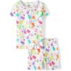 imageThe Childrens Place Girls 100 Cotton Sleeve Top and Shorts 2 Piece Pajama SetCandy Print