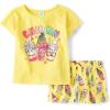 imageThe Childrens Place Girls Sleeve Top and Shorts2 Piece Pajama SetChill Treats