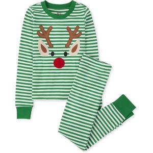 imageThe Childrens Place Baby and Kids Sibling Matching Holiday Pajama Sets CottonRudolph Christmas Stripe