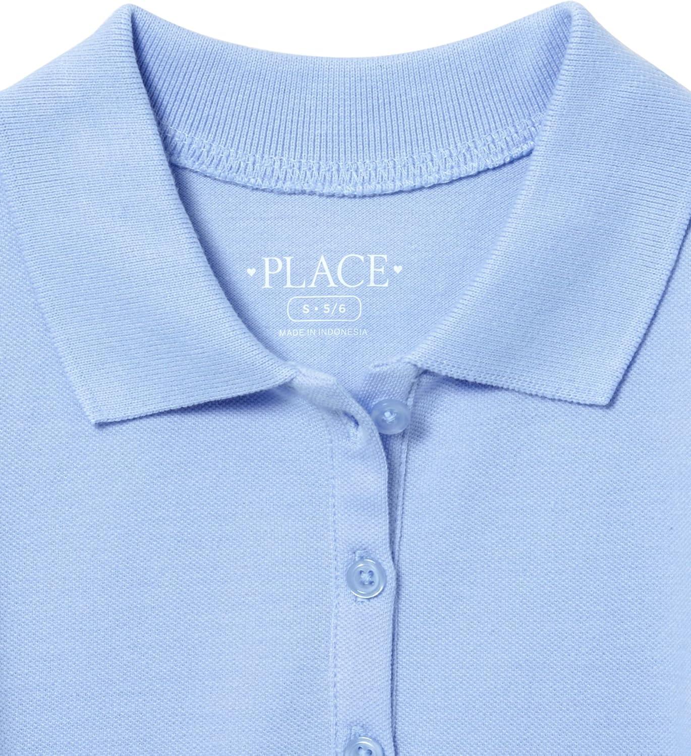 imageThe ChildrenS Place Girls Short Sleeve Picque Polo DressLight Blue