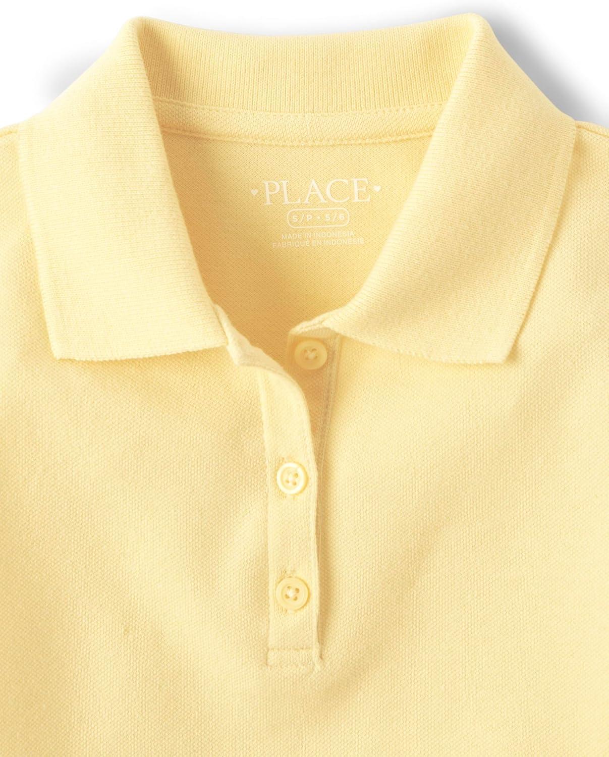 imageThe Childrens Place Multipack Short Sleeve Pique PoloPale SunDaybreakSparkle Pink 3pack