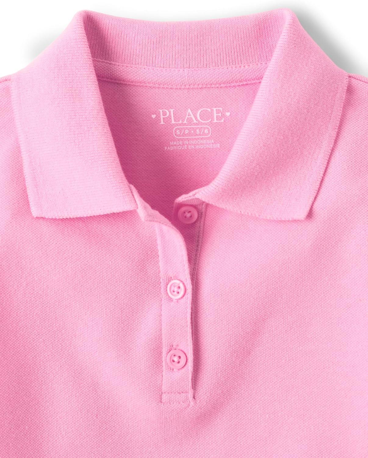 imageThe Childrens Place Multipack Short Sleeve Pique PoloSparkle Pink 3pack