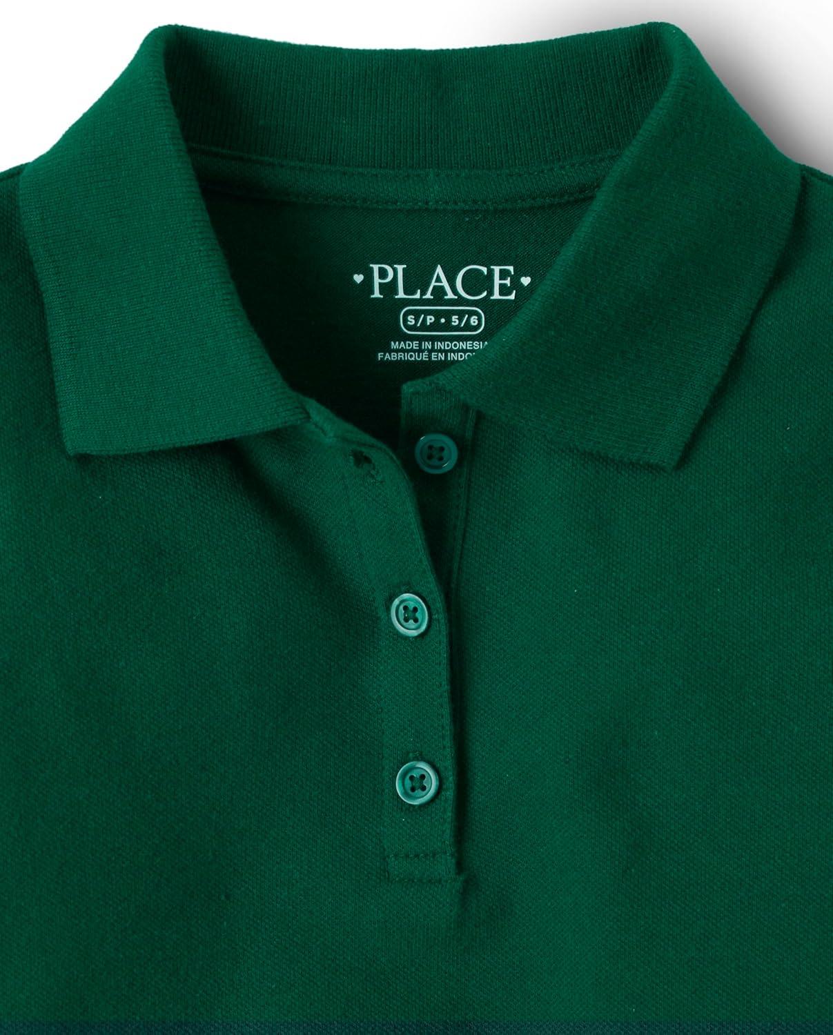 imageThe Childrens Place Multipack Short Sleeve Pique PoloSpruceshadDaybreakWhite 3pack