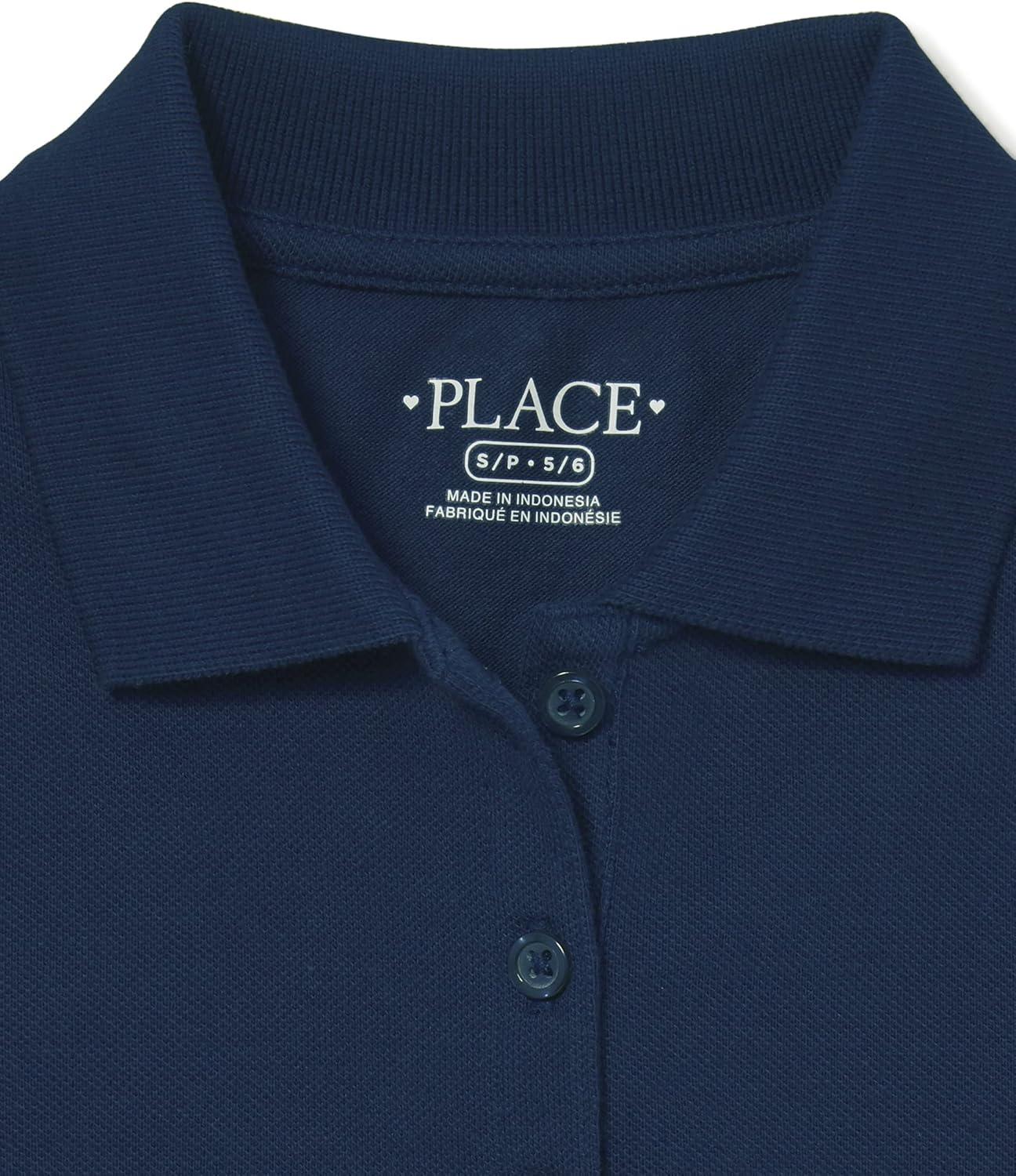 imageThe Childrens Place Multipack Short Sleeve Pique PoloTidalWhite 2pack