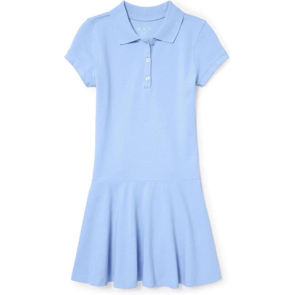 imageThe ChildrenS Place Girls Short Sleeve Picque Polo DressBlue