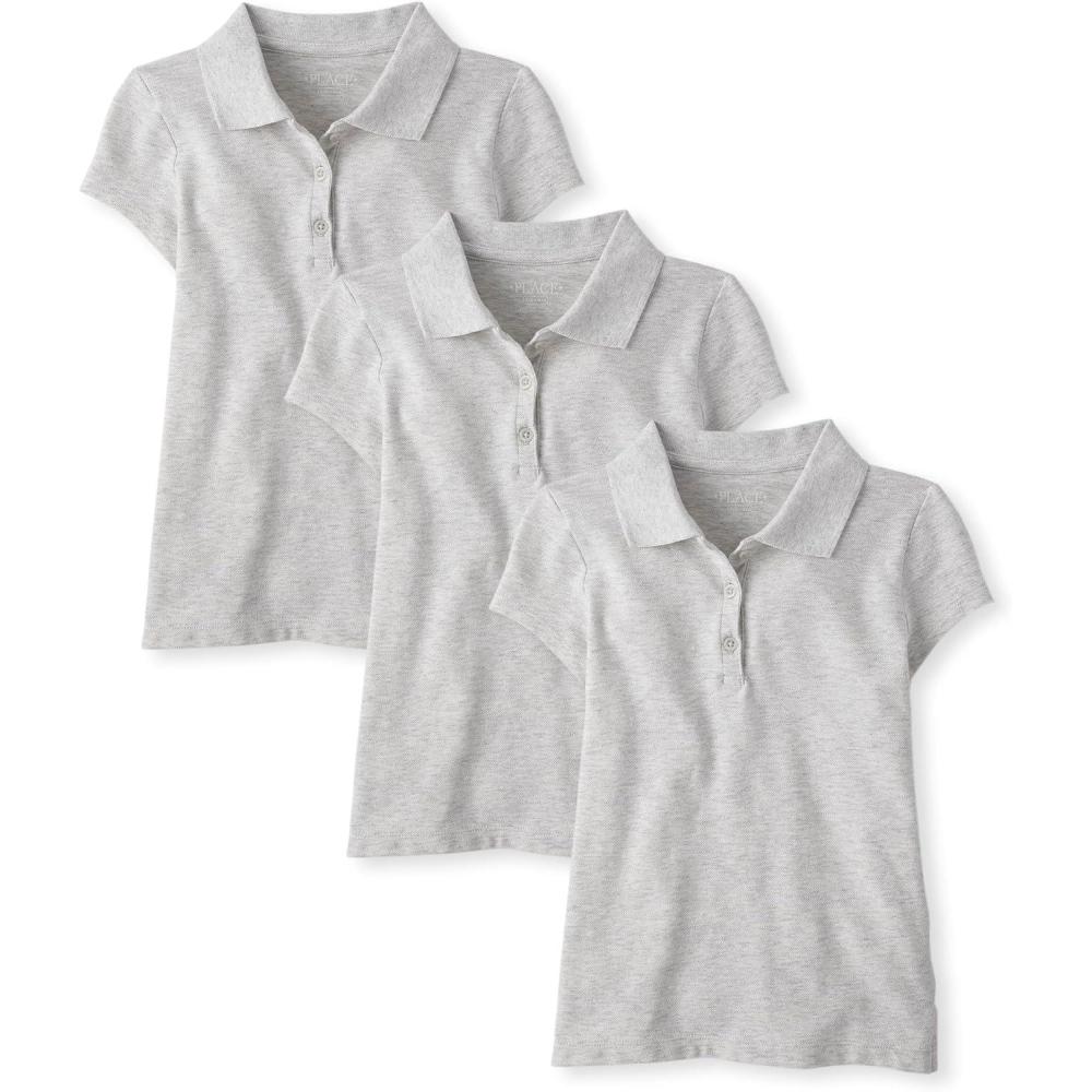 imageThe Childrens Place Multipack Short Sleeve Pique PoloLunar 3pack