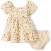 imageThe Childrens Place Baby Girls and Newborn Short Sleeve Ruffle DressFrappe