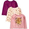 imageThe Childrens Place Baby Girls and Toddler Assorted Long Sleeve Knit ShirtsPink Kiss Harvest 3pack