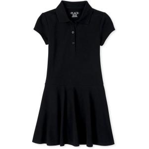 imageThe ChildrenS Place Girls Short Sleeve Picque Polo DressBlack