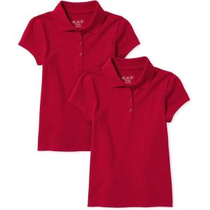 imageThe Childrens Place Multipack Short Sleeve Pique PoloRuby 2pack