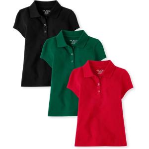 imageThe Childrens Place Multipack Short Sleeve Pique PoloSpruceshadDaybreakWhite 3pack