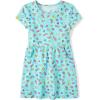 imageThe Childrens Place Girls Short Sleeve Casual Everyday DressesLight Blue Doodle Pocket