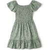 imageThe Childrens Place Girls Short Sleeve Smocked Summer DressesOlive Floral
