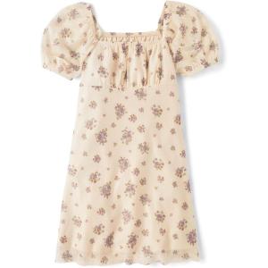 imageThe Childrens Place Girls Short Sleeve Casual Everyday DressesFrappe Floral Puff Sleeve