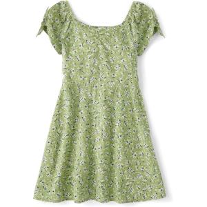 imageThe Childrens Place Girls Short Sleeve Casual Everyday DressesLt Cactus Floral