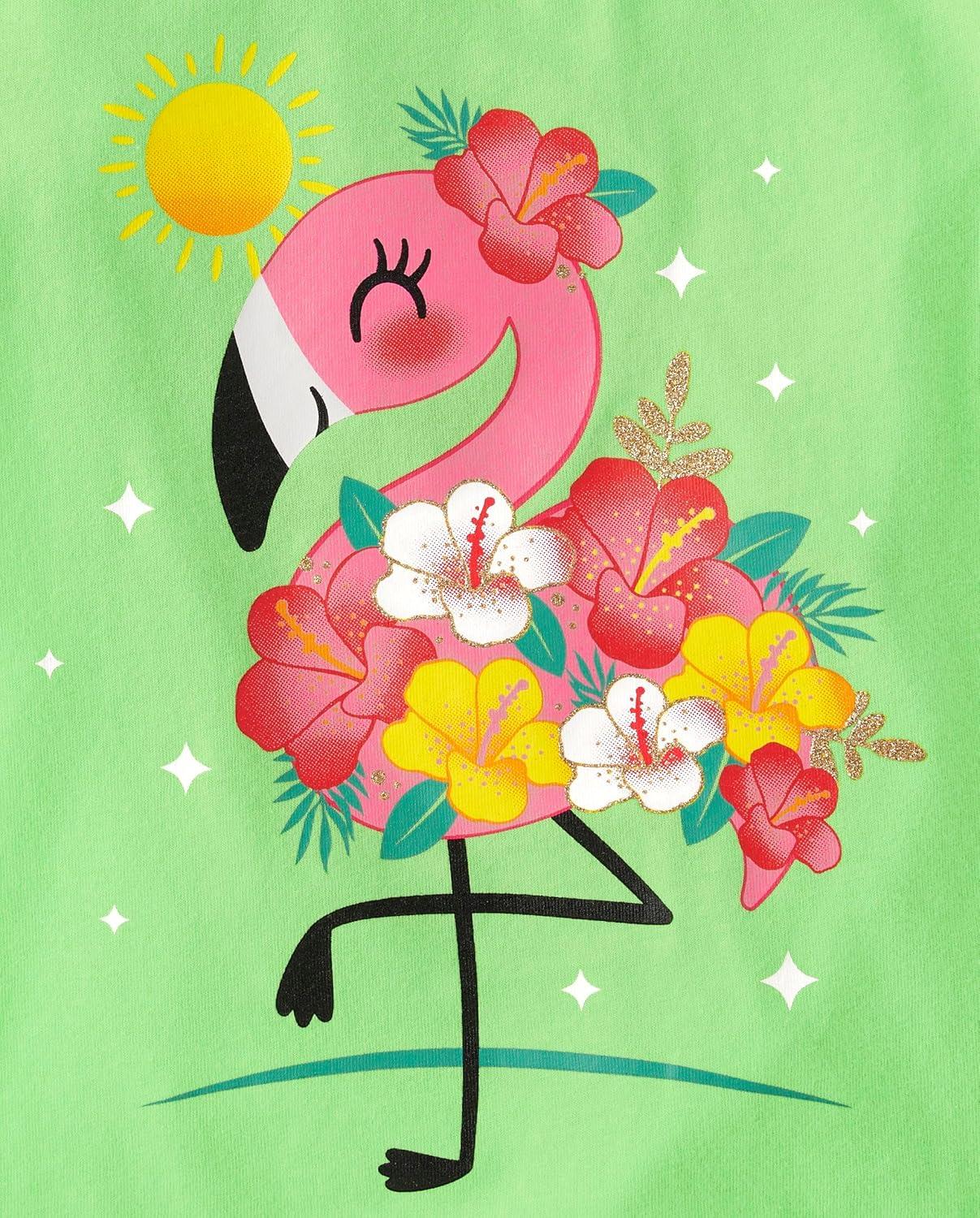 imageThe Childrens Place Baby Girls and Toddler Assorted Everyday Short Sleeve Graphic TShirtsmultipacksUnicornIce CreamFlamingo 3pack