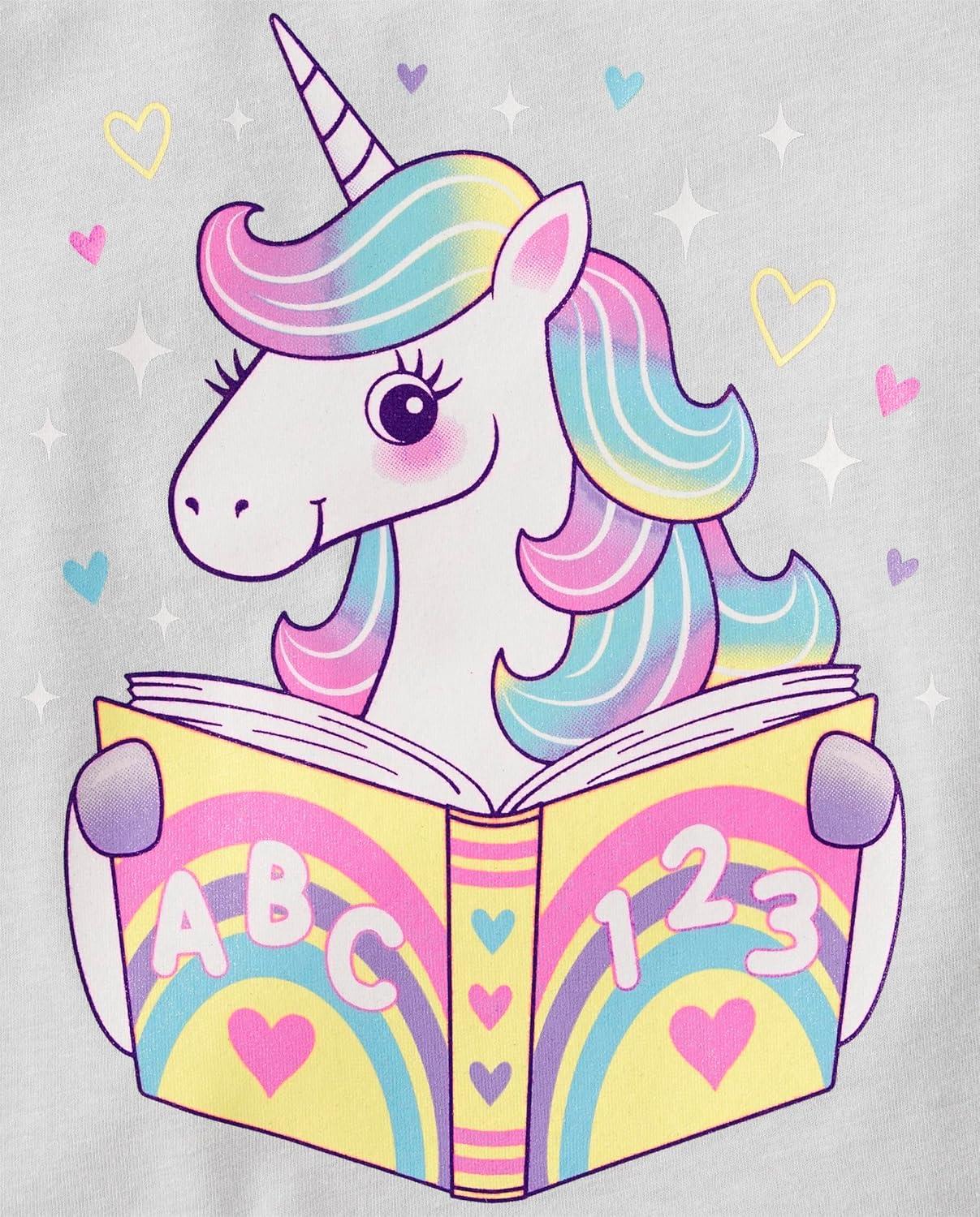 imageThe Childrens Place Baby Girls and Toddler Assorted Everyday Short Sleeve Graphic TShirtsmultipacksUnicornIce CreamFlamingo 3pack