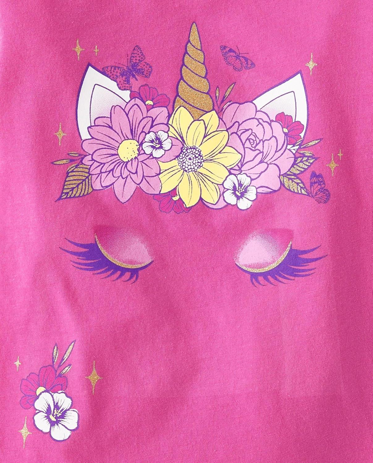 imageThe Childrens Place Baby Girls and Toddler DinosUnicornsButterflies Long Sleeve Graphic TShirtsmultipacksUnicornPanda