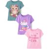 imageThe Childrens Place Baby Girls and Toddler School Days Short Sleeve Graphic TShirtsmultipacksCat BooksPrincess EraOwl