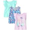 imageThe Childrens Place Baby Girls and Toddler Short Sleeve Everyday TShirtsSea Blue 3pack