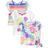 imageThe Childrens Place Baby Girls and Toddler Short Sleeve Everyday TShirtsSummer Stripe 3pack