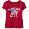 imageThe Childrens Place Baby Toddler Girl Short Sleeve Graphic TShirt 3PackAll American Girl