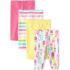 imageThe Childrens Place and Toddler Capri Leggings MultipacksPopsiclePinkStripedYellow 4pack