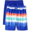 imageThe Childrens Place Boys Athletic Basketball ShortsSolidOmbre 2pack
