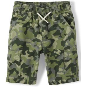imageThe Childrens Place Baby Boys and Toddler Pull on Cargo ShortsGreen Camo