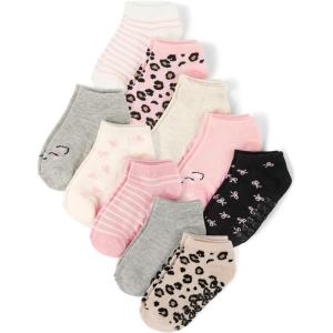 imageThe Childrens Place Baby Girls and Toddler Ankle Socks Variety PackCritter 10pack