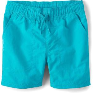 imageThe Childrens Place Boys Quick Dry Pull on Jogger Shorts 55quotAtlantis Blue
