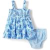 imageThe Childrens Place Baby Girls and Newborn Casual Sleeveless Dress with Diaper CoverBlue Floral