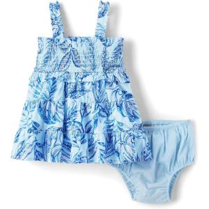 imageThe Childrens Place Baby Girls and Newborn Casual Sleeveless Dress with Diaper CoverBlue Floral