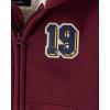 imageThe Childrens Place Boys Long Sleeve Sherpa Lined ZipFront Hoodie SweatshirtRedwood Blue Varsity