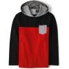 imageThe Childrens Place Boys Hoodie SweatshirtColor Block Red