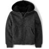 imageThe Childrens Place Boys Long Sleeve Sherpa Lined ZipFront Hoodie SweatshirtBlack