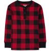 imageThe Childrens Place Boys Long Sleeve Thermal Henley ShirtRed Buff