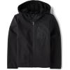 imageThe Childrens Place Boys Soft Tech Hooded Full Zip Up SweatshirtOnyx