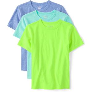 imageThe Childrens Place Boys Short Sleeve Crew Neck TShirtsBlue 3pack
