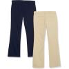 imageThe Childrens Place Girls Toddler Uniform Bootcut Chino PantsSandyTidal 2 Pack