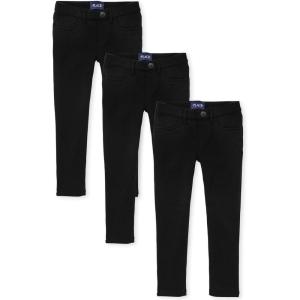 imageThe Childrens Place Girls Ponte Knit Pull on JeggingsmultipacksBlack 3pack