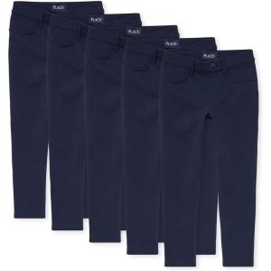imageThe Childrens Place Girls Ponte Knit Pull on JeggingsmultipacksTidal 5 Pack