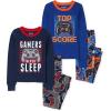 imageThe Childrens Place Boys 100 Cotton Long Sleeve Top and Pants2 Piece Pajama SetGamers Never Sleep 2pack