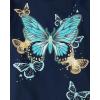 imageThe Childrens Place Girls UnicornsSportsButterflies Long Sleeve Graphic TShirts2 PackButterfliesBallet Slippers