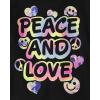 imageThe Childrens Place Girls UnicornsSportsButterflies Long Sleeve Graphic TShirts2 PackPeace LoveBe Kind