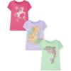 imageThe Childrens Place Girls Animal Short Sleeve Graphic TShirts MultipackCheetahDolphinUnicorn