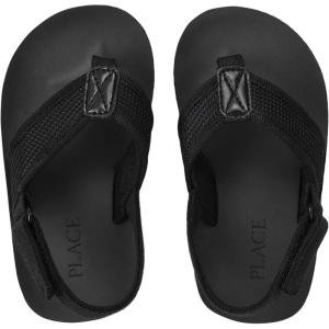 imageThe Childrens Place Boys Baby Toddler Everyday Flip Flops with BackstrapBlack