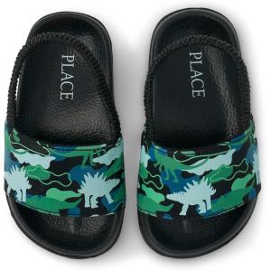 imageThe Childrens Place Boys Baby Toddler Everyday Slide Sandals with Backstrap SlipperDino Camo
