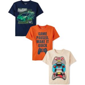 imageThe Childrens Place Boys Gamer Short Sleeve Graphic TShirtsmultipacksAll SpeedGame ControllerPaused
